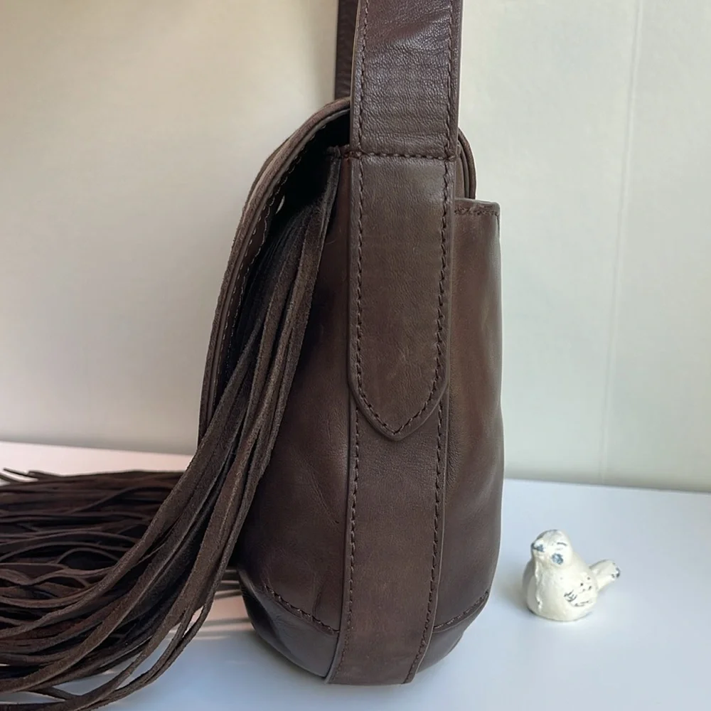 Frye Ray Fringe Saddle Bag - Picture 11 of 17